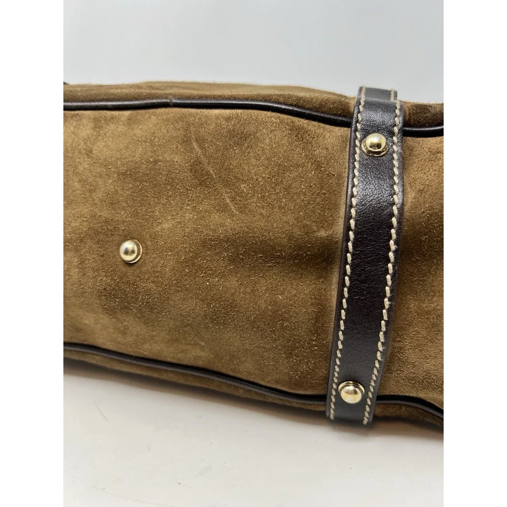 GUCCI Suede Interlocking G Royal Satchel Rare - Picture 13 of 16
